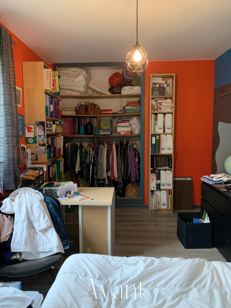 Image d'une chambre avant son ré-aménagement: Le dressing- Projet Cherry