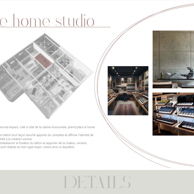 Détails du home studio